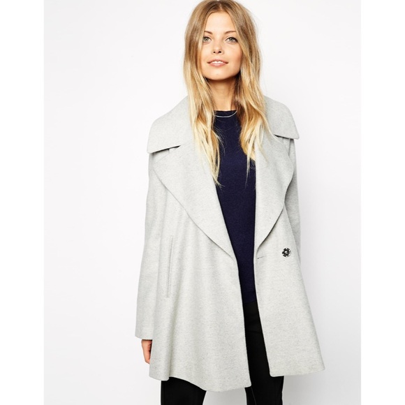 ASOS Jackets & Blazers - ASOS Gray Swing Coat